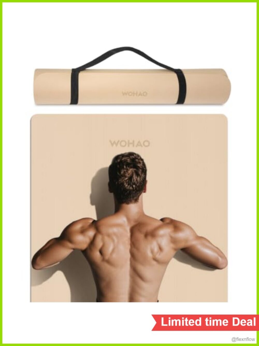 Extra Wide Thick 8mm Yoga Mat 72x31.5 Non-Slip POE Exercise Mat